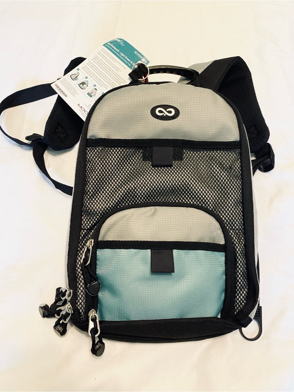 NWT Moog Medical Mini Backpack for Entralite Infinity Feeding Pump Gray Green - Picture 2 of 4